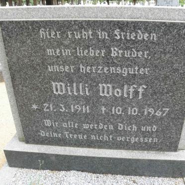 WOLFF Willi 1911-1967 :: WOLFF Emma 1886-1966