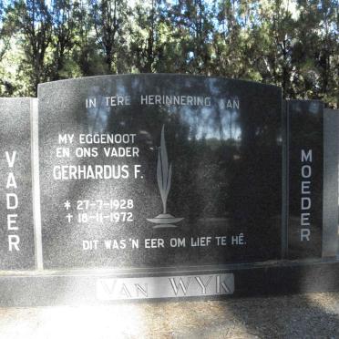 WYK Gerhardus F., van 1928-1972