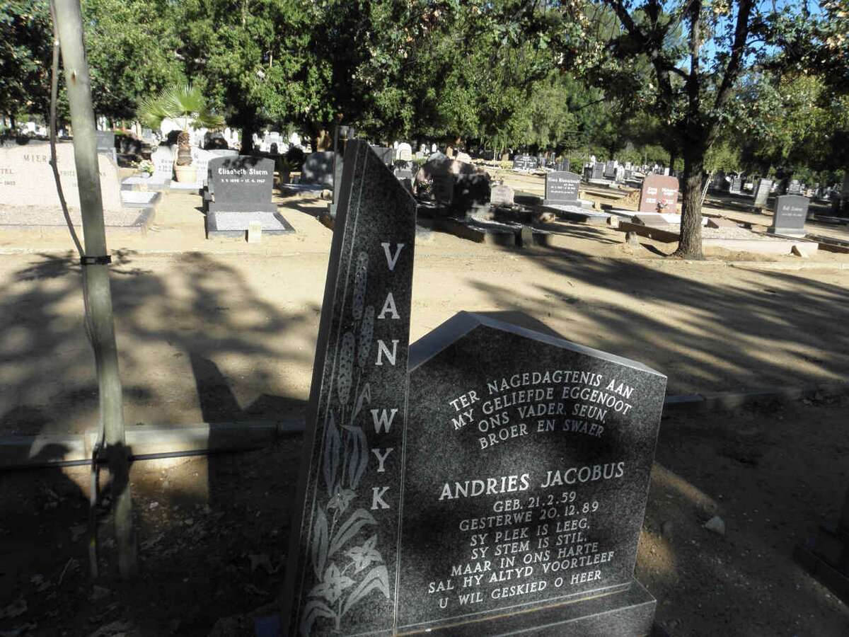 WYK Andries Jacobus, van 1959-1989