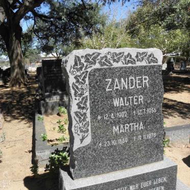 ZANDER Walter 1902-1955 :: ZANDER Martha 1889-1978