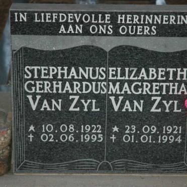 ZYL Stephanus Gerhardus, van 1922-1995 &amp; Elizabeth Magretha 1921-1994
