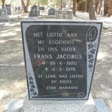 ? Frans Jacobus 1920-1978