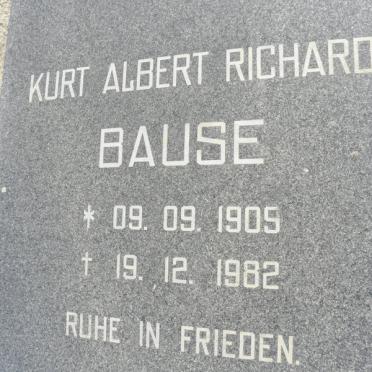 BAUSE Kurt Albert Richard 1909-1982