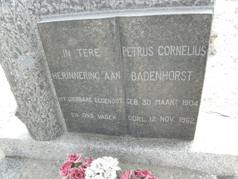BADENHORST Petrus Cornelius 1904-1962