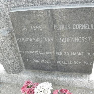BADENHORST Petrus Cornelius 1904-1962