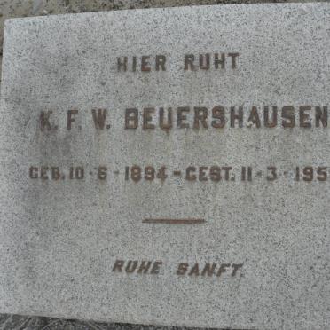 BEUERSHAUSEN K.F.W. 1894-1956