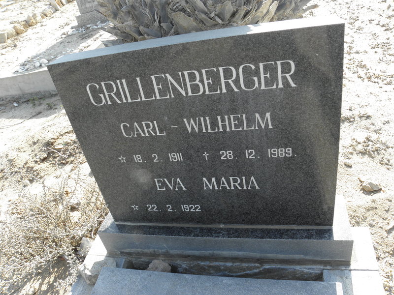 GRILLENBERGER Carl-Wilhelm 1911-1989 &amp; Eva Maria 1922-