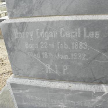 LEE Harry Edgar Cecil 1883-1932