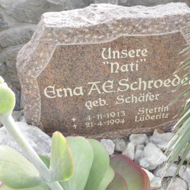 SCHROEDER Erna A.E. nee SCHÄFER 1913-1994