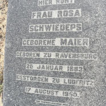 SCHWIEDEPS Rosa nee MAIER 1883-1950
