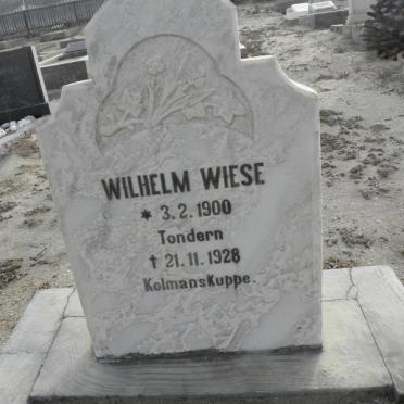 WIESE Wilhelm 1900-1928
