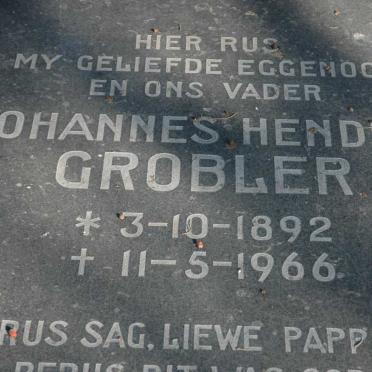 GROBLER Johannes Hendrik 1892-1966