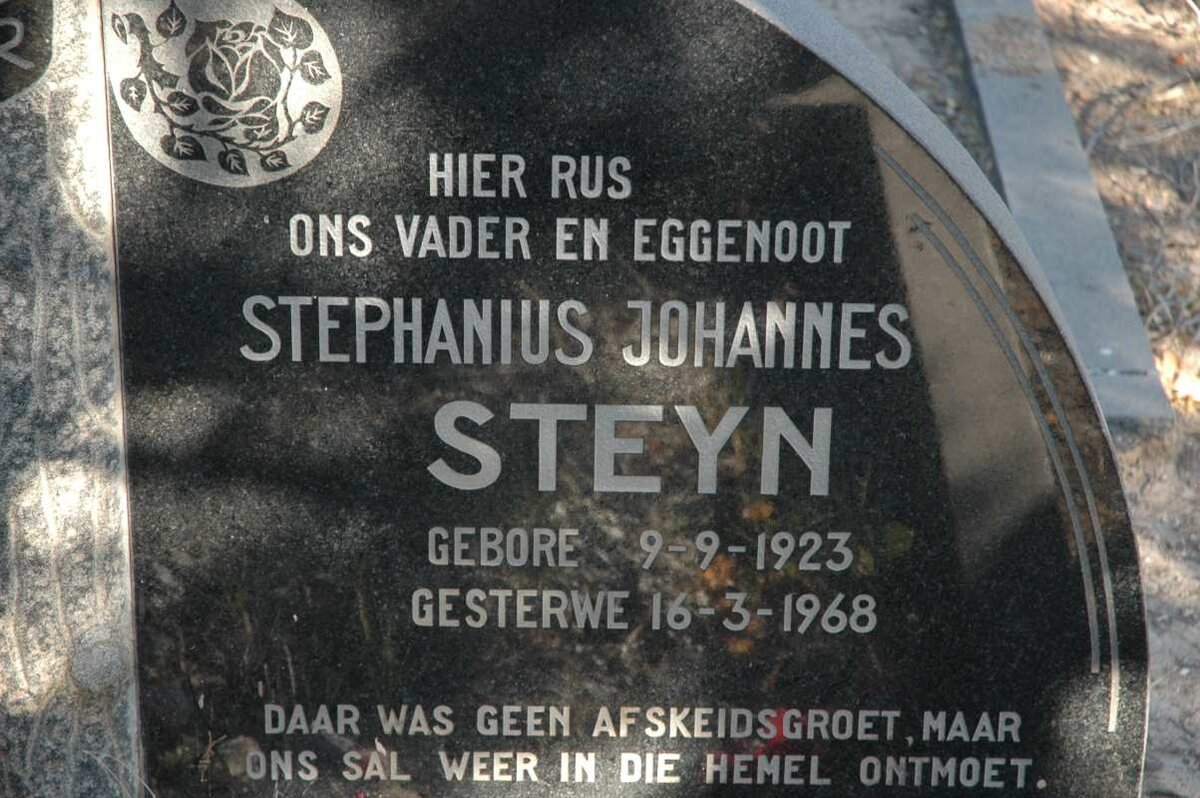 STEYN Stephanus Johannes 1923-1968