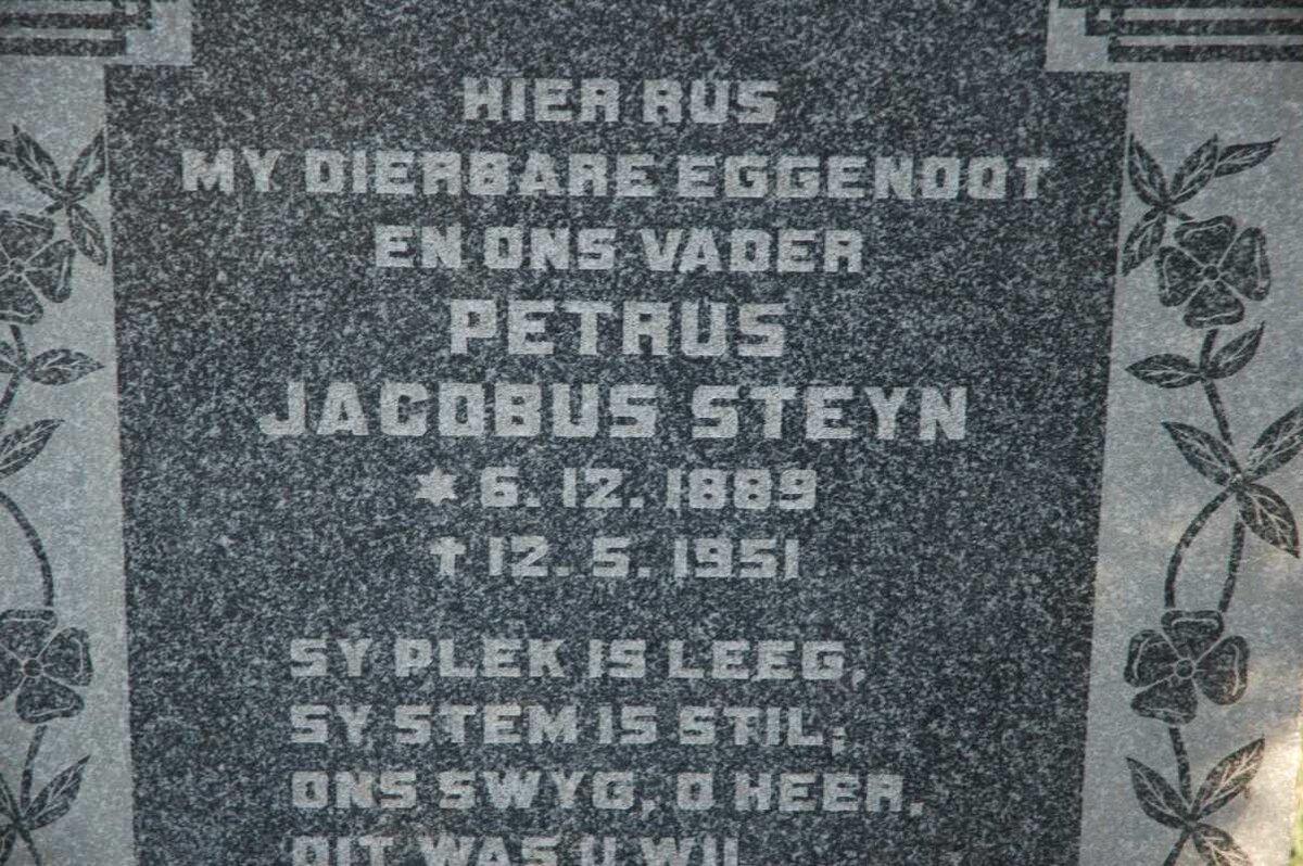 STEYN Petrus Jacobus 1889-1951