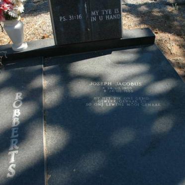 ROBBERTS Joseph Jacobus1905-1989 &amp; Elizabeth Magdalena J.C. 1911-2004