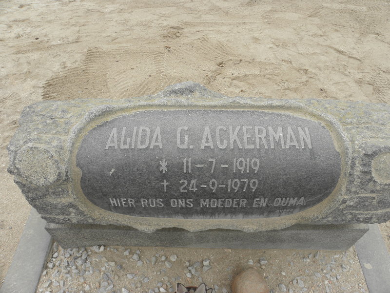 ACKERMAN Alida G. 1919-1979