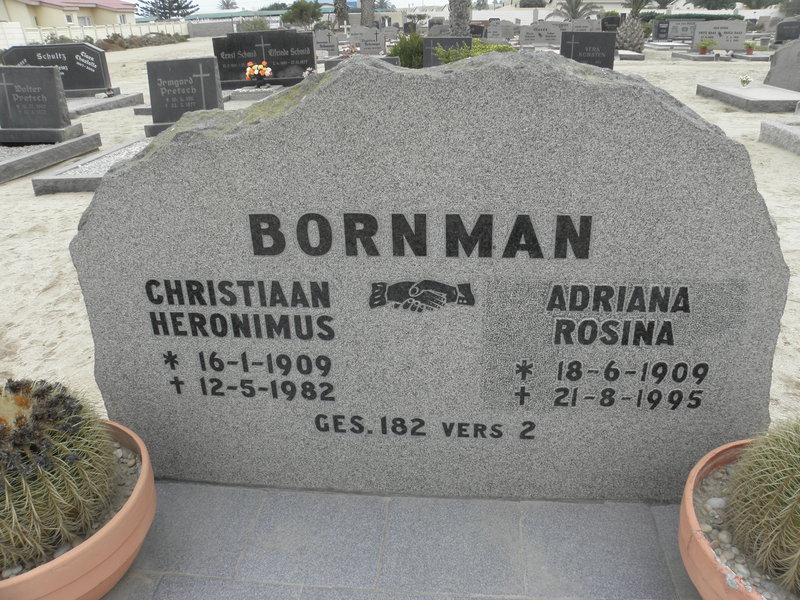 BORNMAN Christiaan Heronimus 1909-1982 &amp; Adriana Rosina 1909-1995