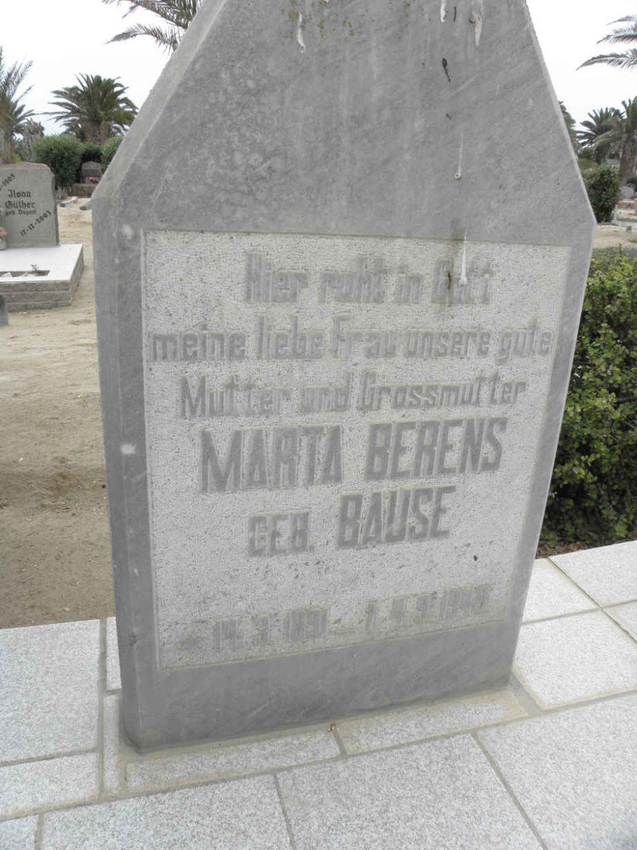 BERENS Marta nee BAUSE 1891-1948