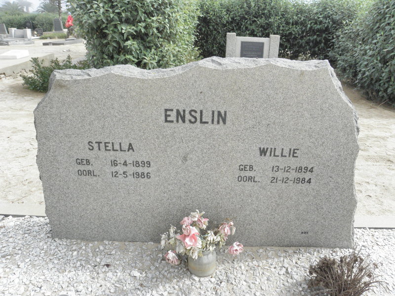 ENSLIN Willie 1894-1984 &amp; Stella 1899-1986