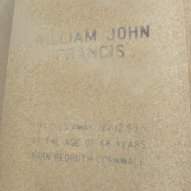 FRANCIS William John -1959