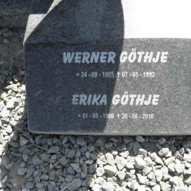 GÖTHJE Werner 1905-1992 &amp; Erika 1909-2010