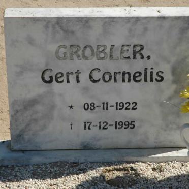 GROBLER Gert Cornelis 1922-1995