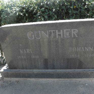 GÜNTHER Karl 1886-1961 &amp; Johanna 1886-1966
