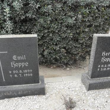 HOPPE Emil 1899-1966 &amp; Hertha 1900-1985