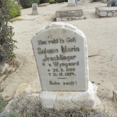 JRSCHLINGER Salome Maria nee v. WYNGAARD 1880-1924