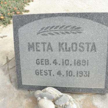 KLOSTA Meta 1891-1931