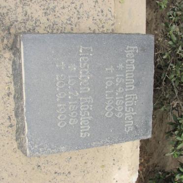 KÖSTENS Hermann 1899-1900 :: KÖSTENS Lieschen 1898-1900