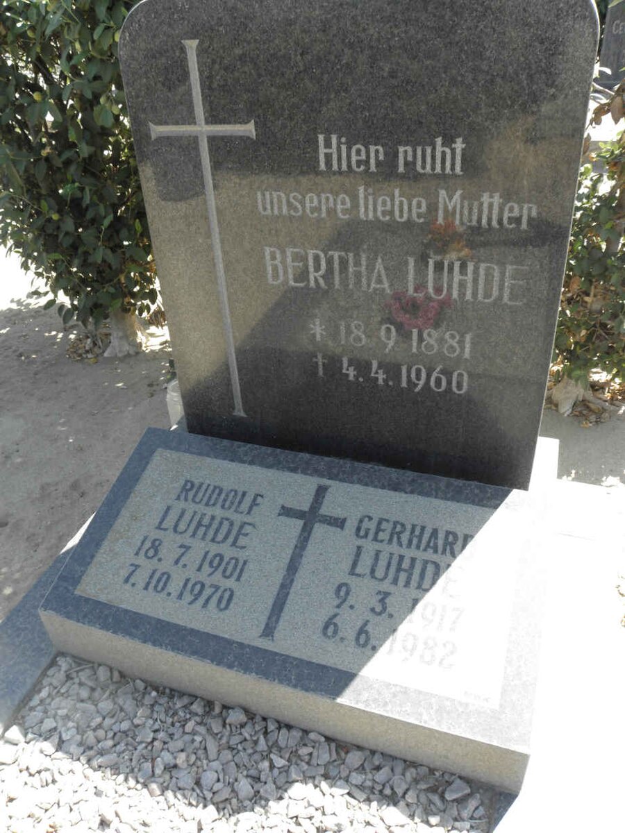 LUHDE Bertha 1881-1960 :: LUHDE Rudolf 1901-1970 :: LUHDE Gerhard 1917-1982