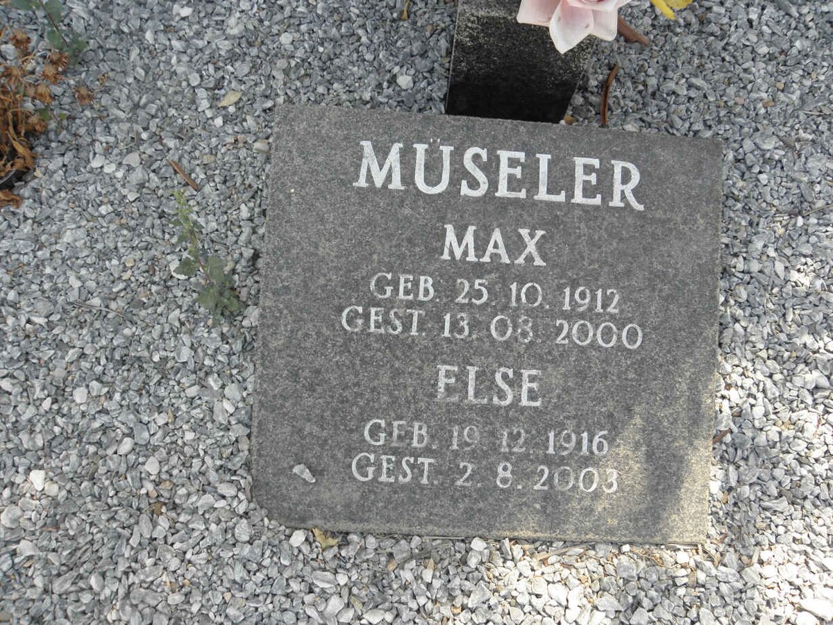 MÜSELER Max 1912-2000 &amp; Else 1916-2003