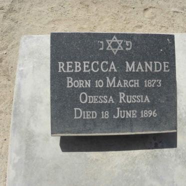 MANDE Rebecca 1873-1896