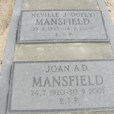 MANSFIELD Neville J. 1923-2000 &amp; Joan A.D. GREEN 1920-2001