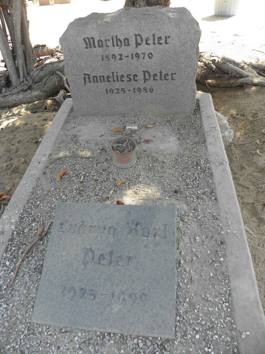 PETER Martha 1892-1970 :: PETER Anneliese 1925-1986 :: PETER Ludwig Karl 1925-1999