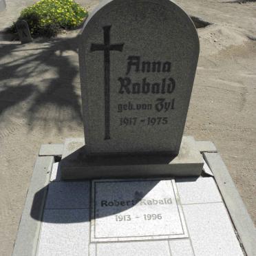 RABALD Robert 1913-1996 &amp; Anna van ZYL 1917-1975