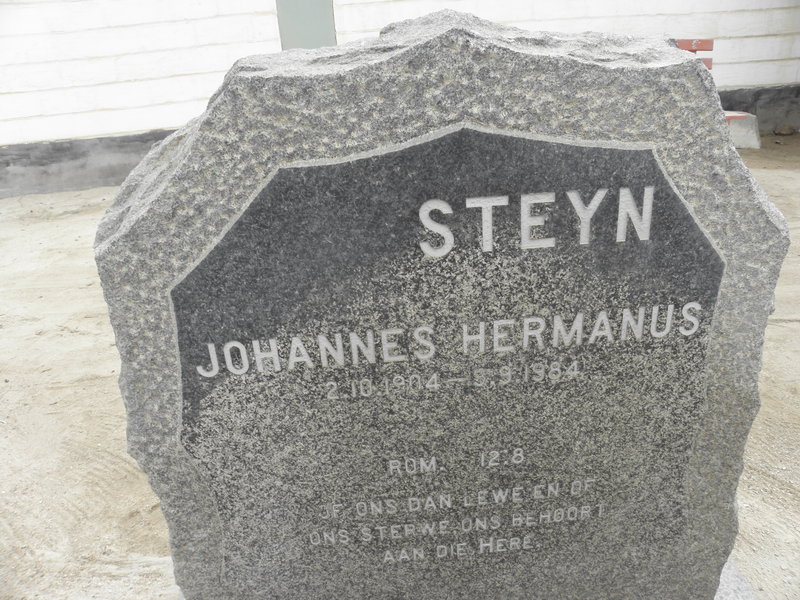 STEYN Johannes Hermanus 1904-1984
