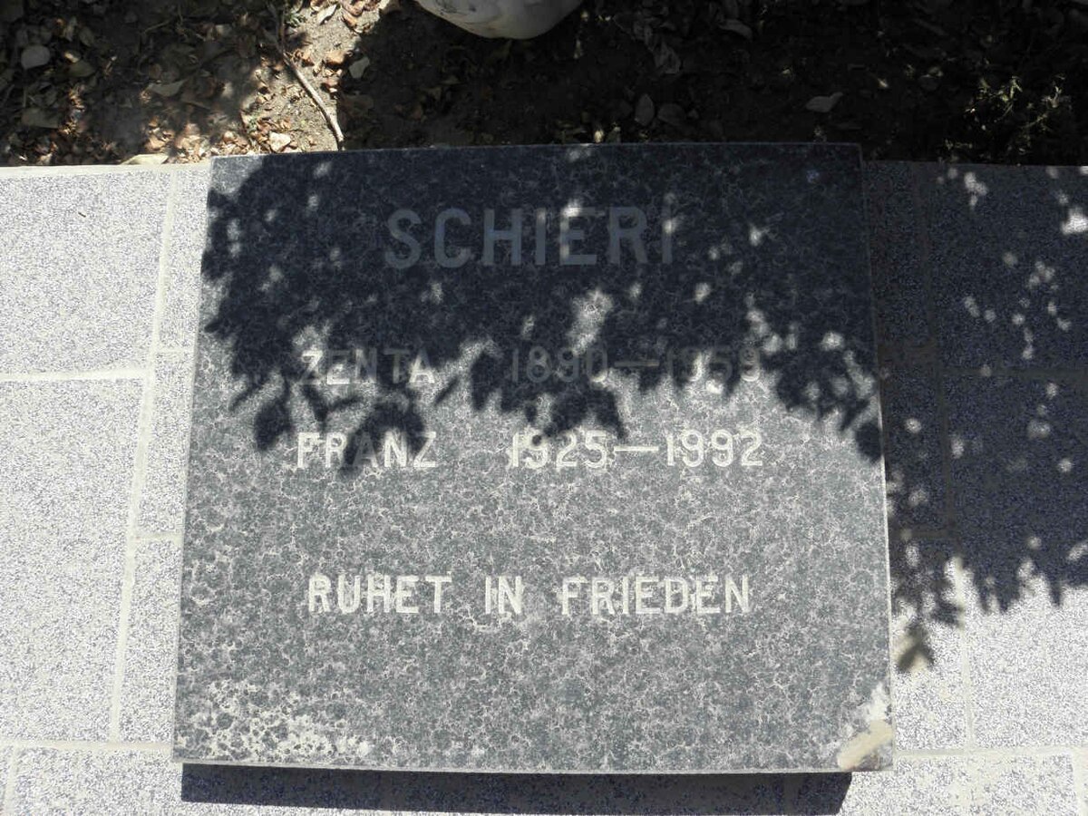 SCHIERI Franz 1925-1992 :: SCHIERI Zenta 1890-1959