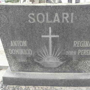 SOLARI Anton Domingo 1905-197? &amp; Regina PEREIRA 1907-1979