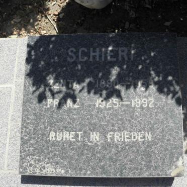 SCHIERI Franz 1925-1992 :: SCHIERI Zenta 1890-1959