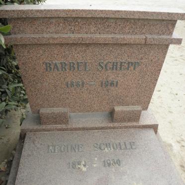 SCHEPP Barbel 1881-1961 :: SCHOLLE Regine 1889-1980