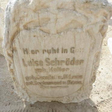 SCHRÖDER Luise nee KOLTER 1888-1918