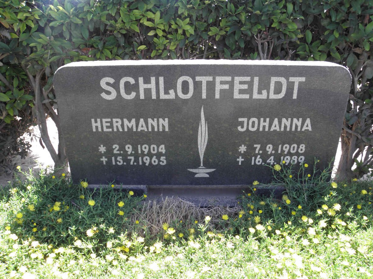 SCHLOTFELDT Hermann 1904-1965 &amp; Johanna 1908-1989