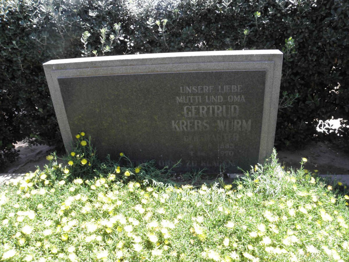WURM Gertrud, Krebs nee SAUTER 1883-1970
