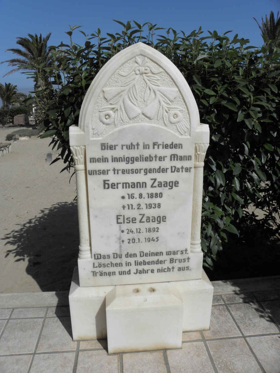 ZAAGE Hermann 1880-1938 &amp; Else 1892-1945