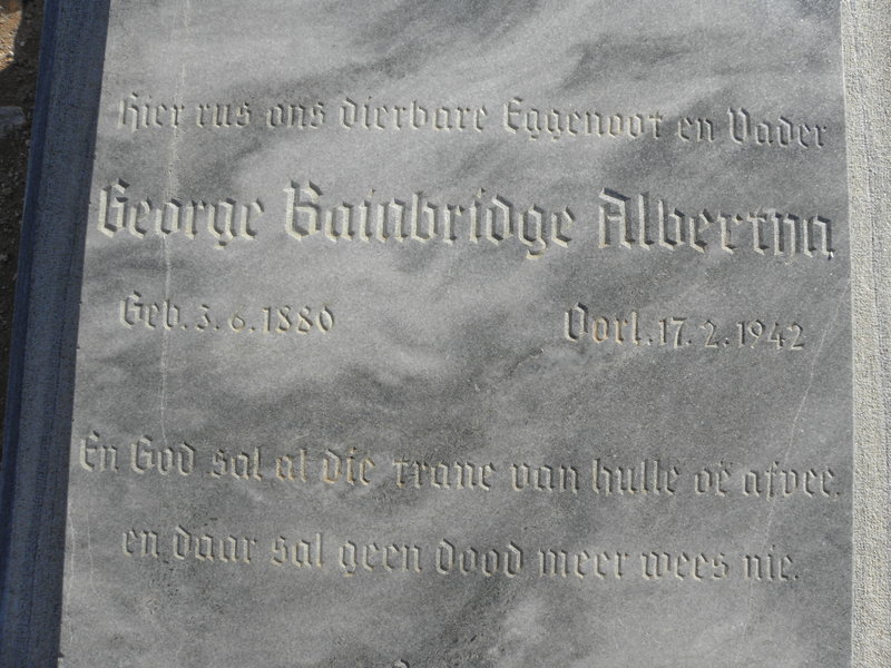 ALBERTYN George Bainbridge 1880-1942