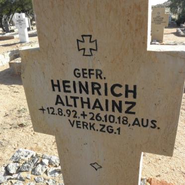 ALTHAINZ Heinrich 1892-1918