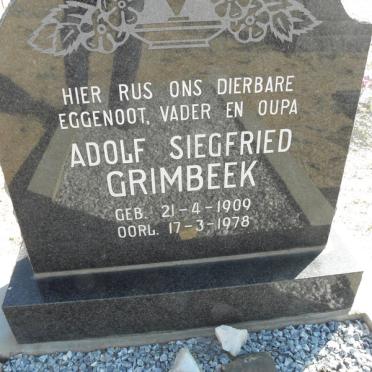 GRIMBEEK Adolf Siegfried 1909-1978