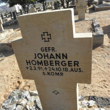 HOMBERGER Johann 1891-1918